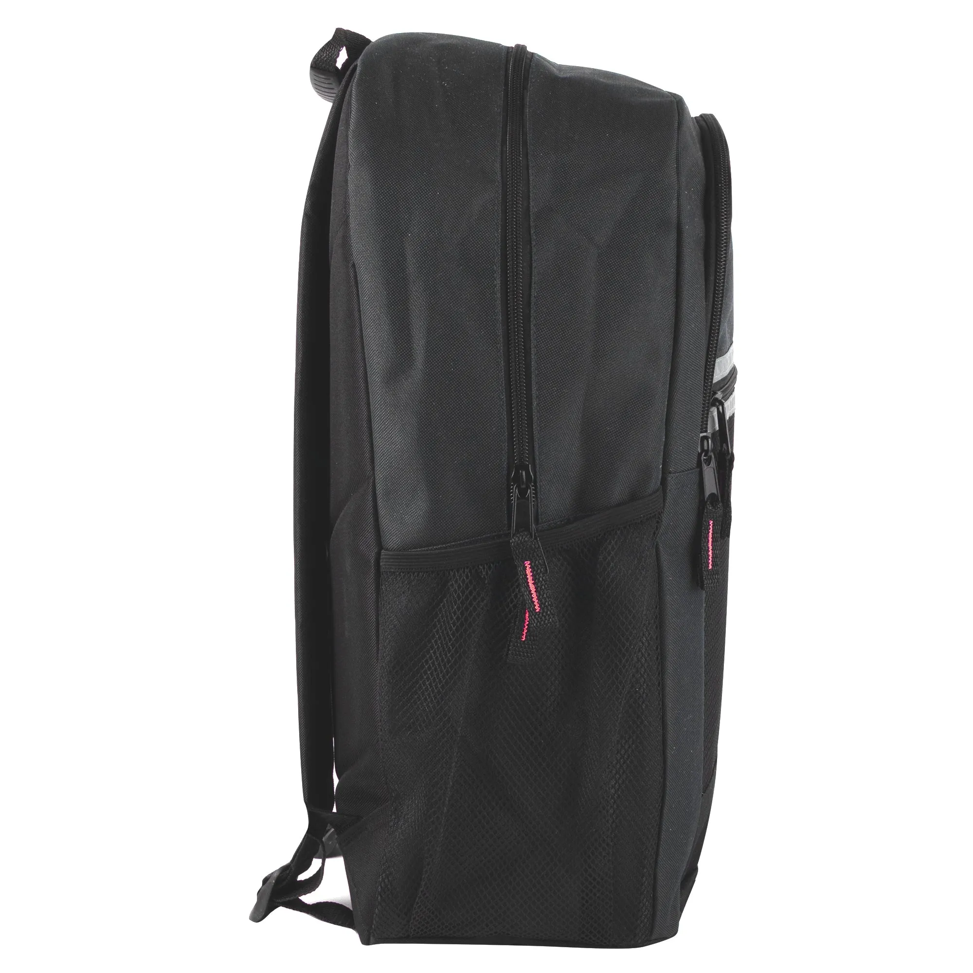 18 Inch Multi-Pocket Reflective Backpack -  Black