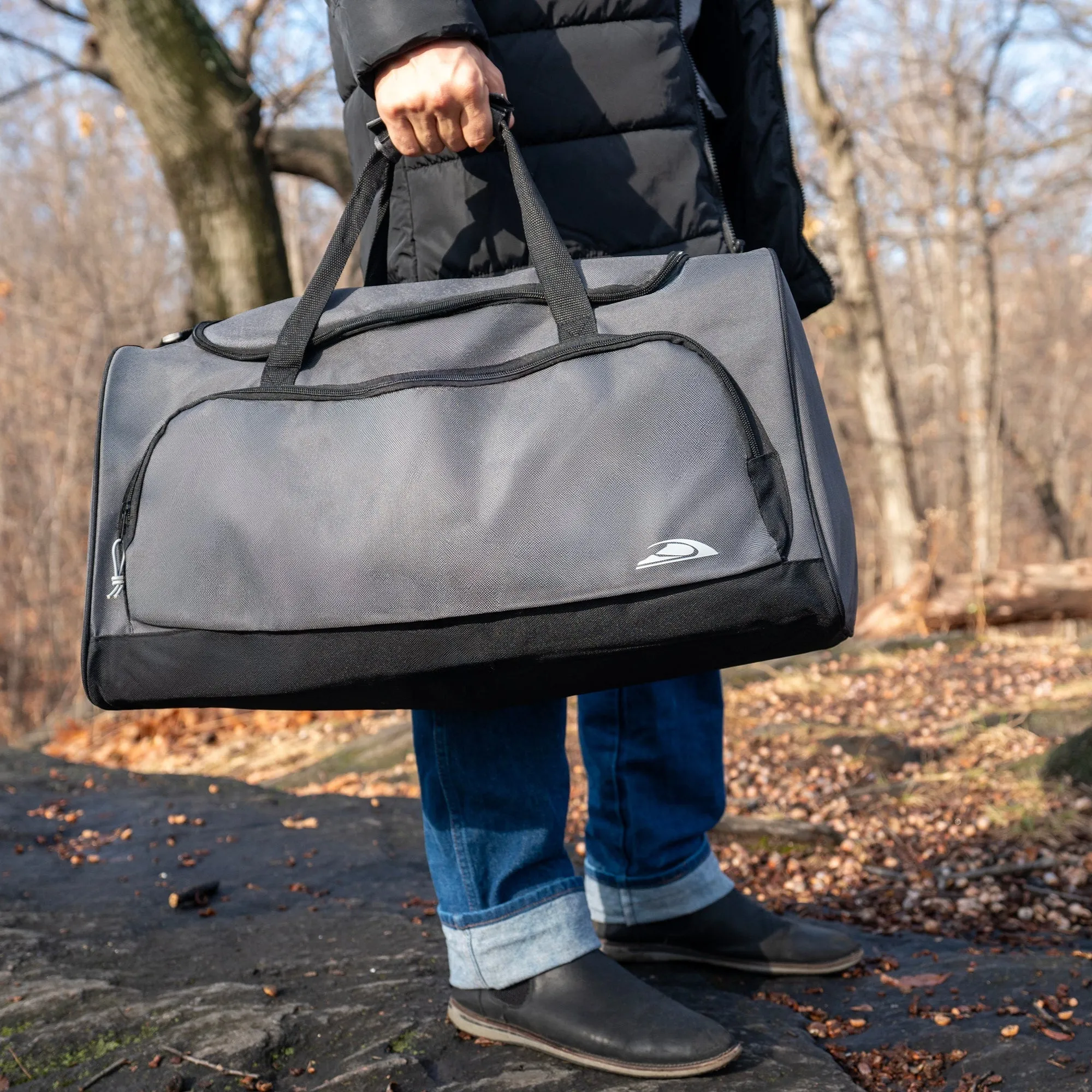 24 Inch Wide-Pocket Duffle Bags