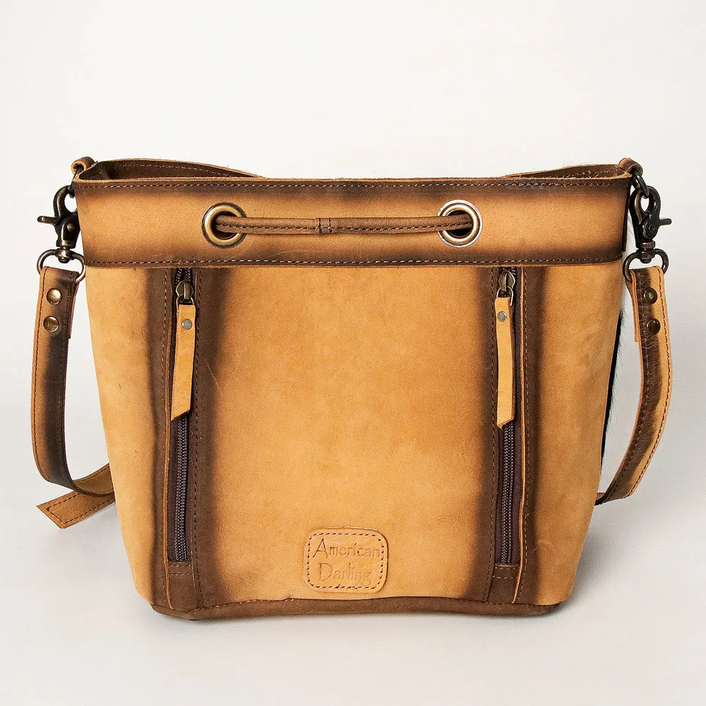 American Darling ADBG920 Bucket Hair-On Genuine Leather Women Bag Western Handbag Purse