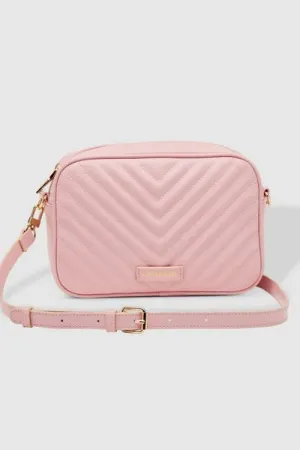 ANASTASIA QUILTED CROSSBODY BAG PALE PINK