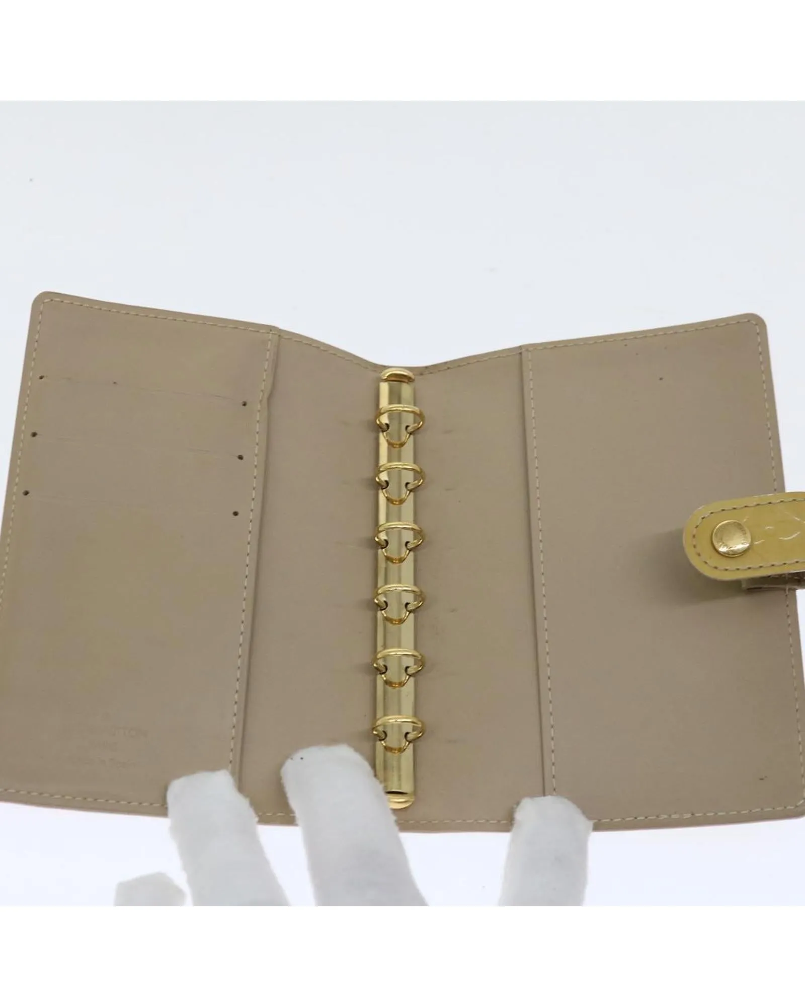 Authentic Vernis Beige Day Planner Cover for Agenda PM by Louis Vuitton