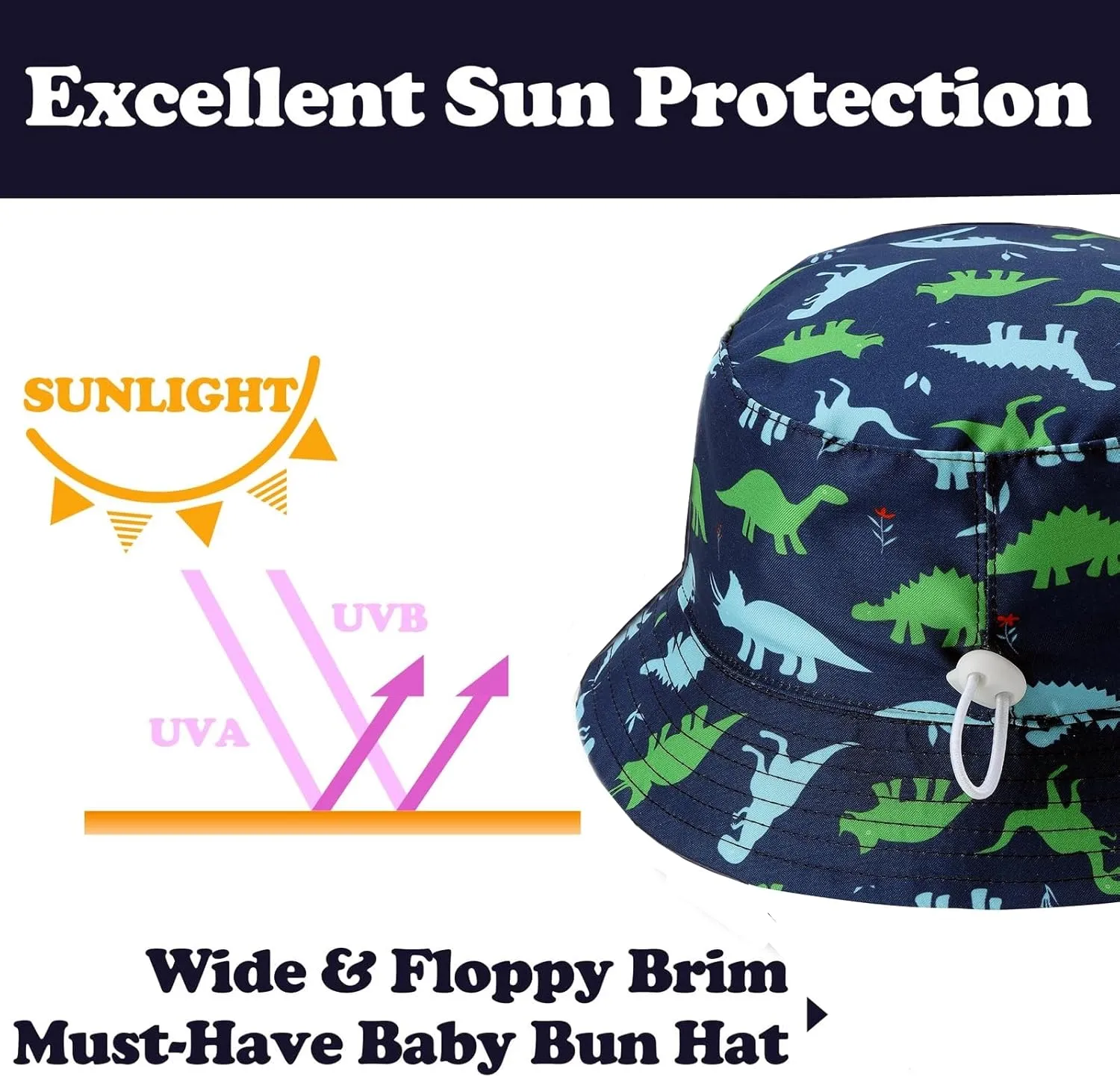 Baby Sun Hat Toddler Summer Hats UPF 50  Baby Bucket Hat Protective Bucket hat Kids Beach Hats for Baby Boy Girl