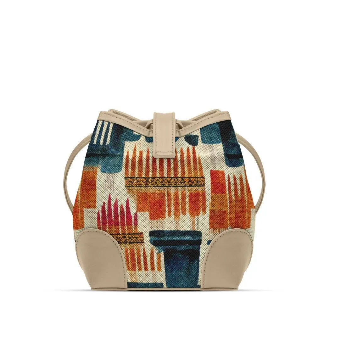 Beige Bucket Bags Balinese