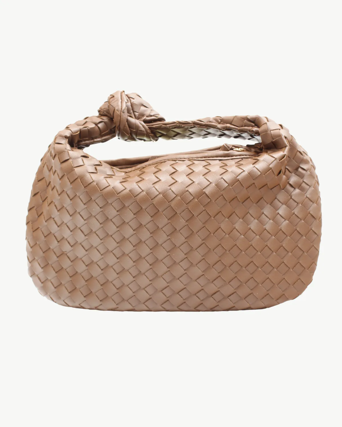 Brown Woven Knot Bag