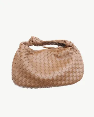 Brown Woven Knot Bag