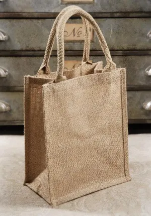 Burlap Gift Tote Bags 11x9 (Pack of 6)