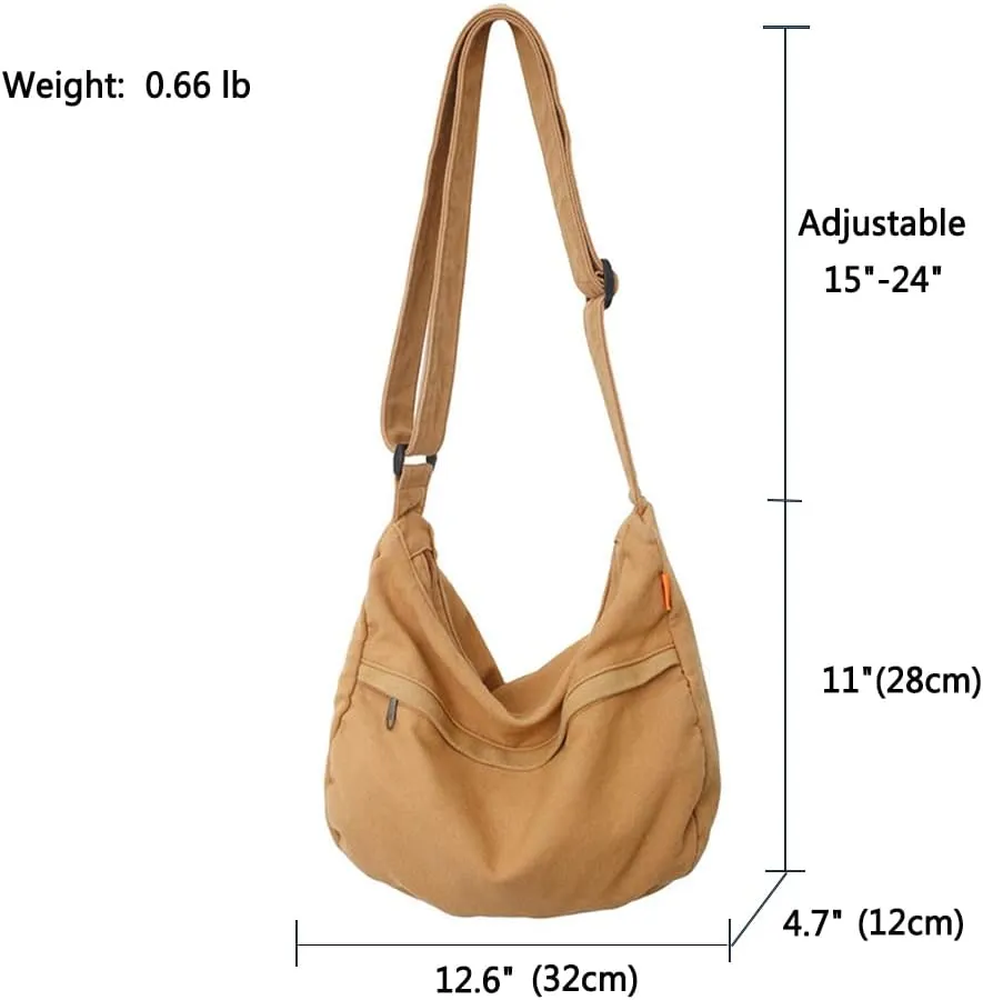 Canvas Tote Bag for Women Men Unisex Purses Women's Crossbody Handbags Hobo Shoulder Bag for Teen Girls