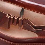 Delamore Brown Leather Underarm Business A4 Folder