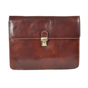 Delamore Brown Leather Underarm Business A4 Folder