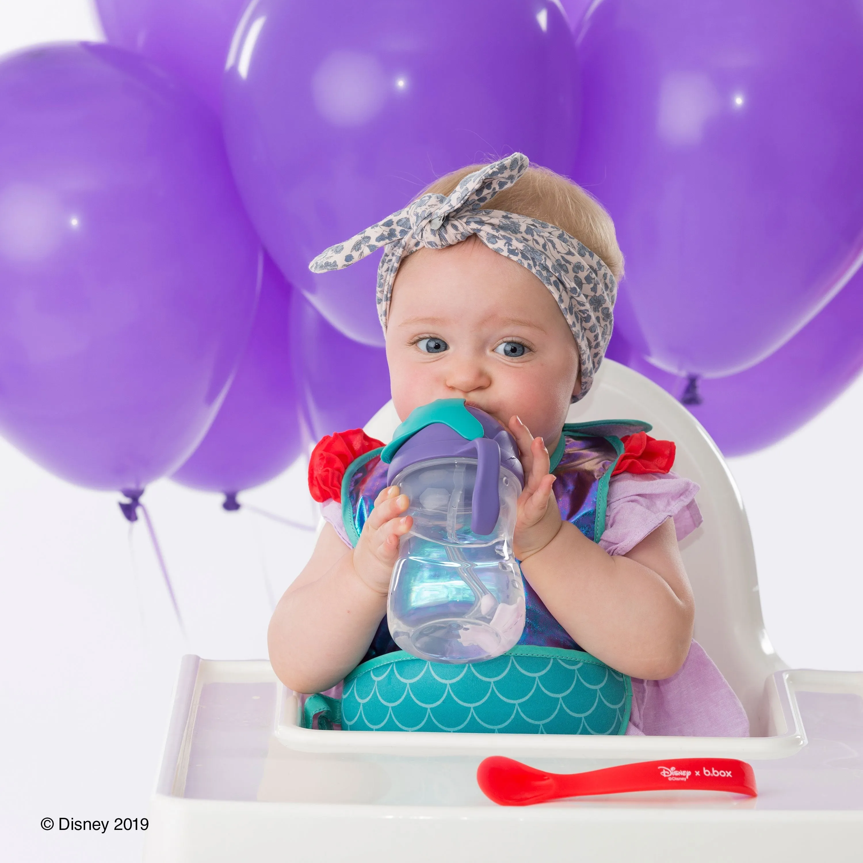 Disney - Ariel travel bib   flexible spoon