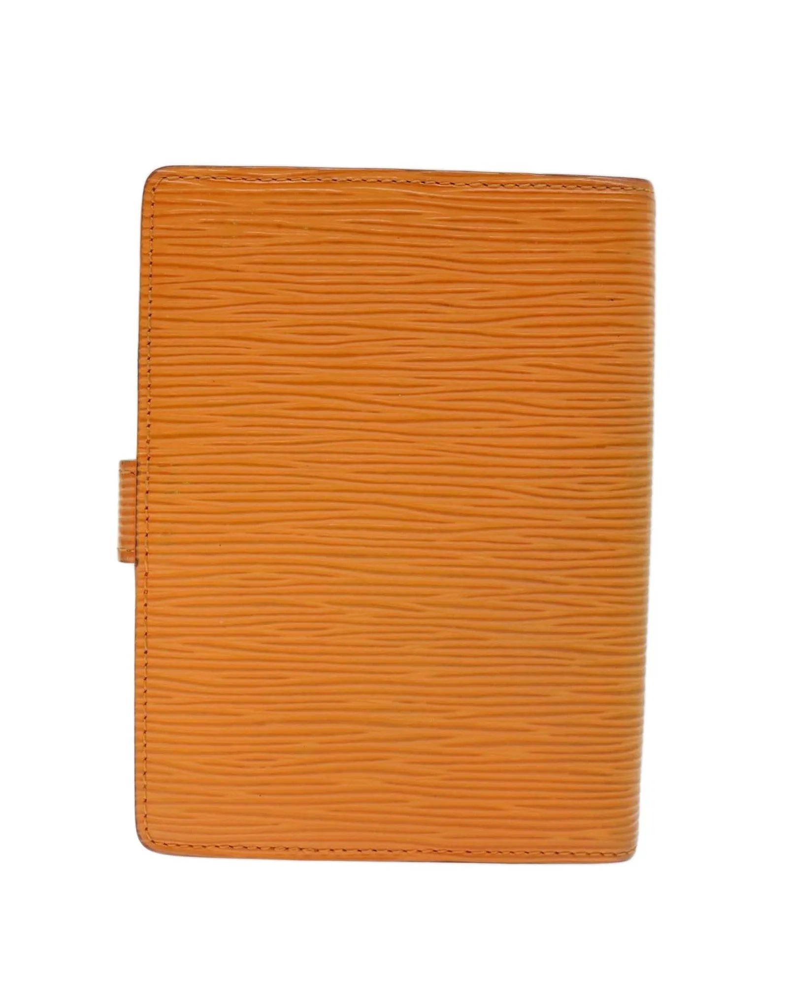 Epi Leather Day Planner Cover in Orange Mandarin