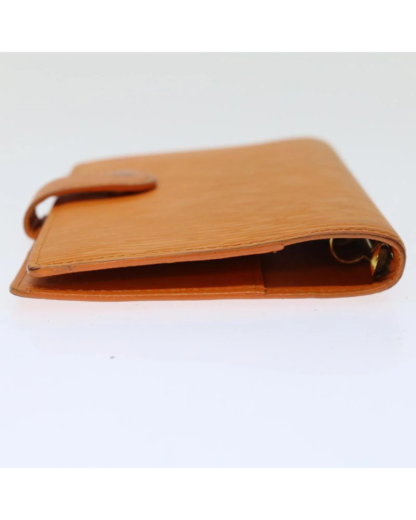 Epi Leather Day Planner Cover in Orange Mandarin