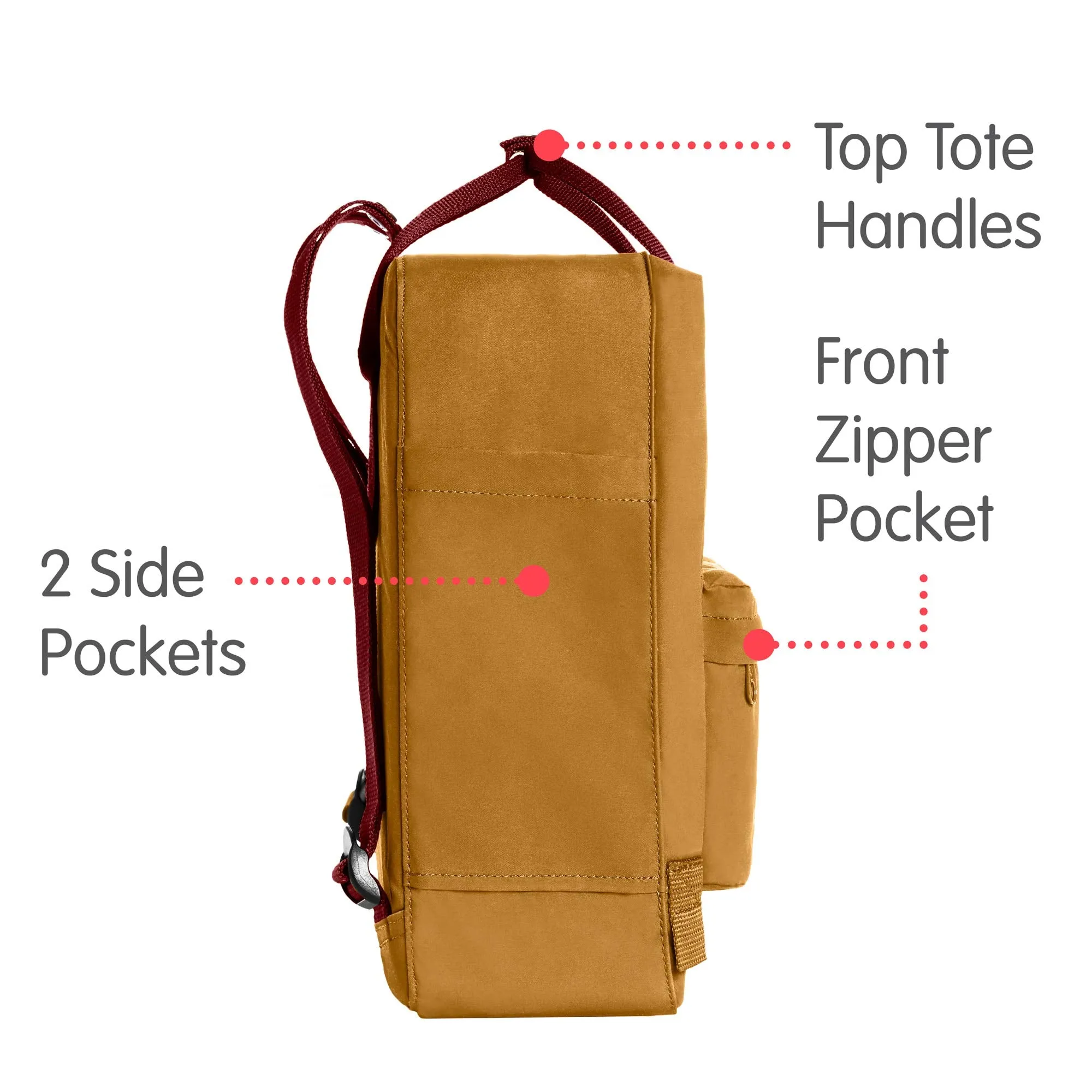 Fjallraven - Kanken Classic Backpack for Everyday, Acorn/Ox Red