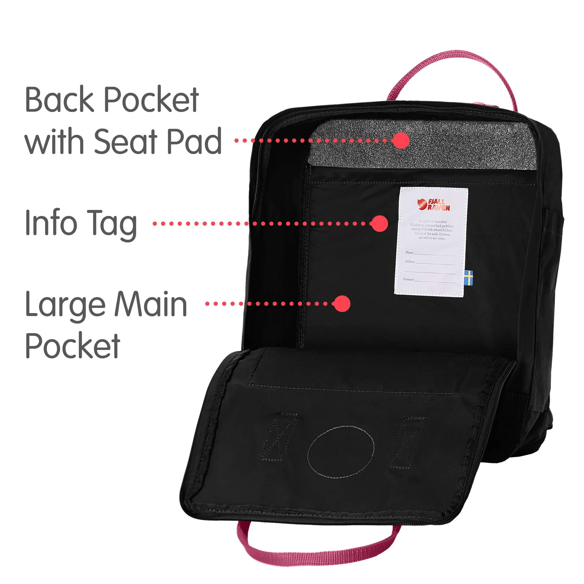 Fjallraven - Kanken Classic Backpack for Everyday, Limited Edition Black/Plum