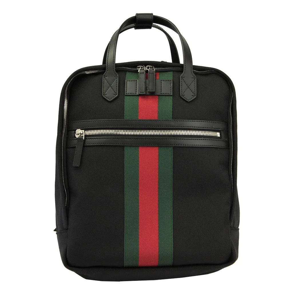 Gucci Shelly Black Nylon Backpack 495558
