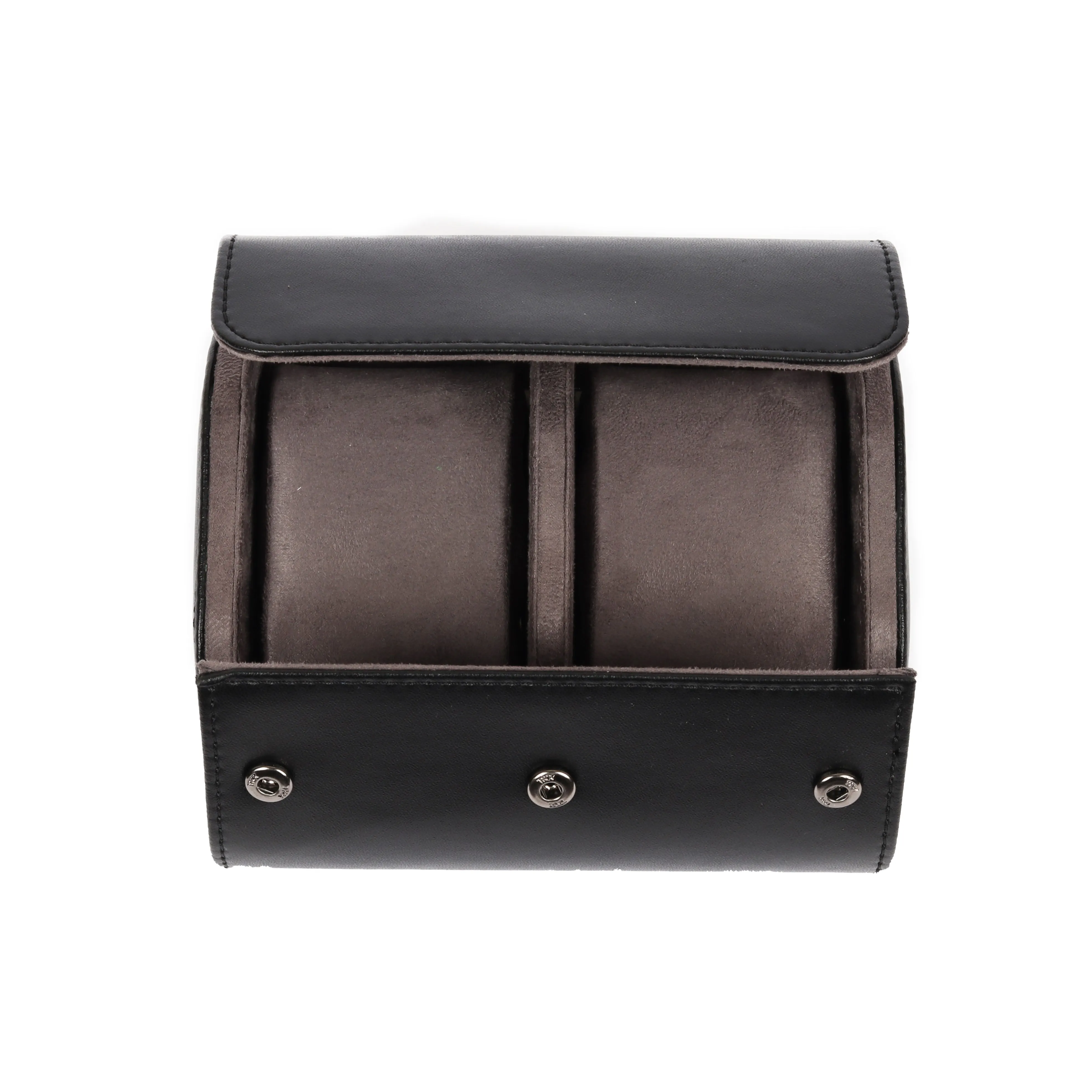 HQ Watch Case 2 Slots Travel Watch Roll Black