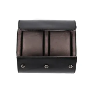 HQ Watch Case 2 Slots Travel Watch Roll Black