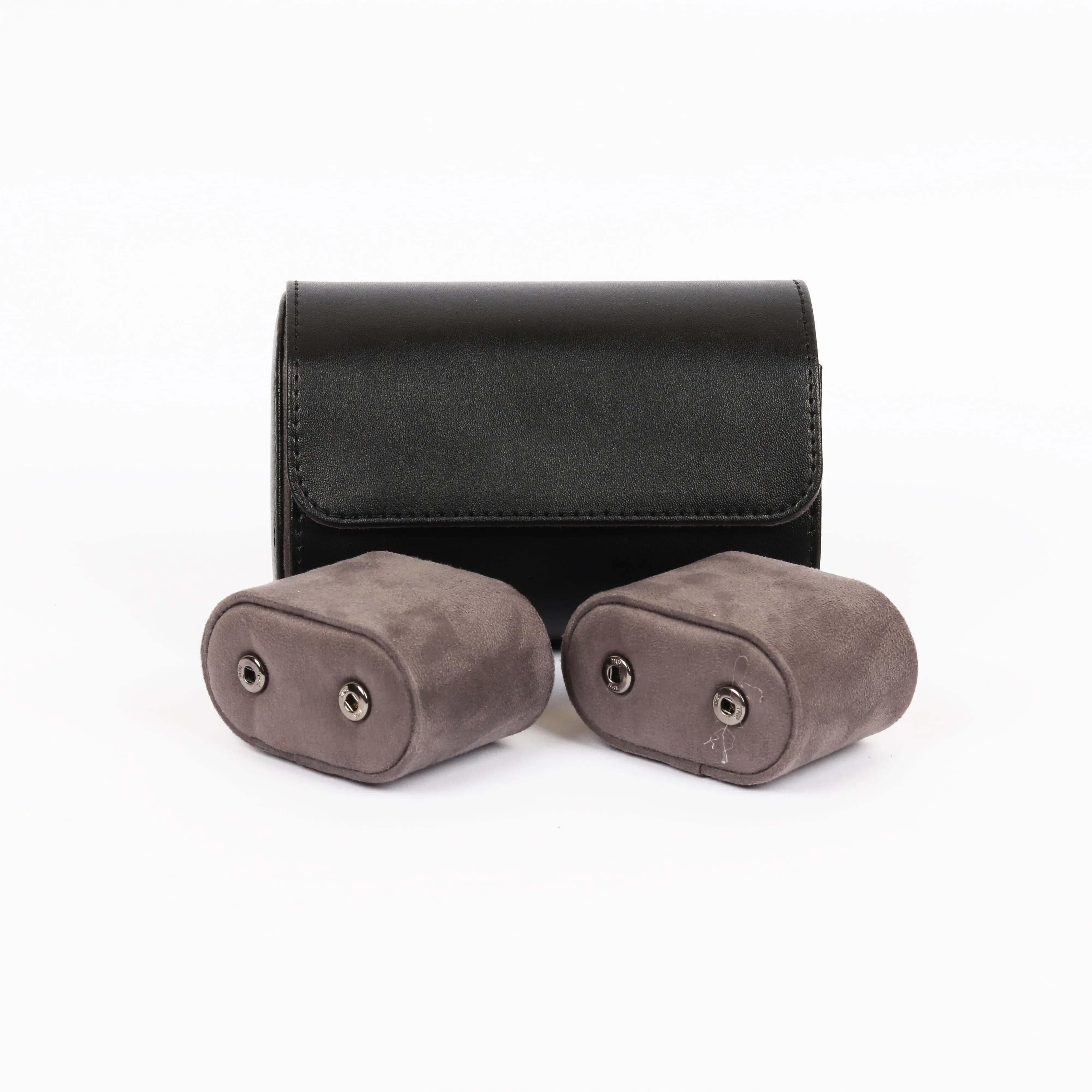 HQ Watch Case 2 Slots Travel Watch Roll Black
