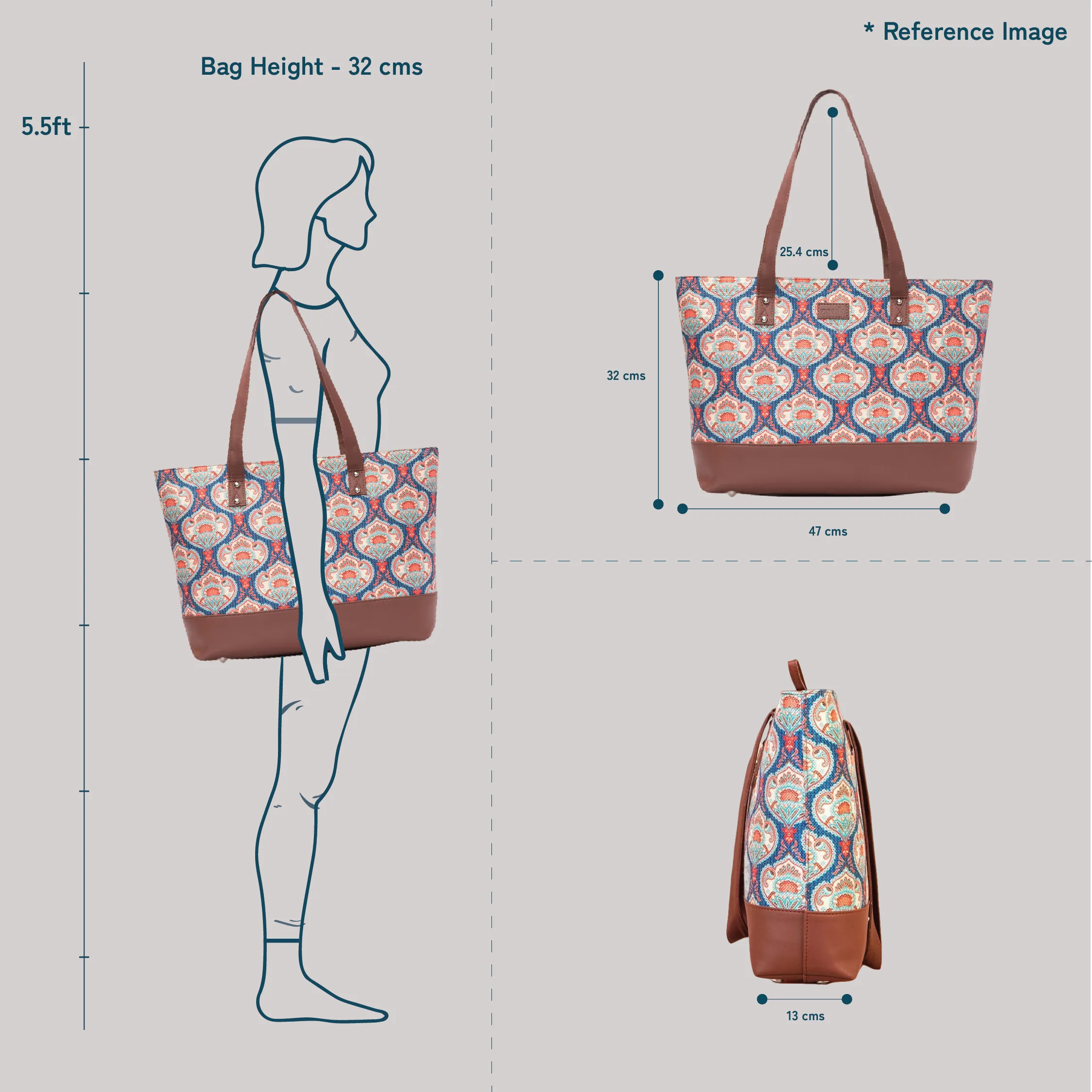Ikat GreRe Shoulder Tote Bag
