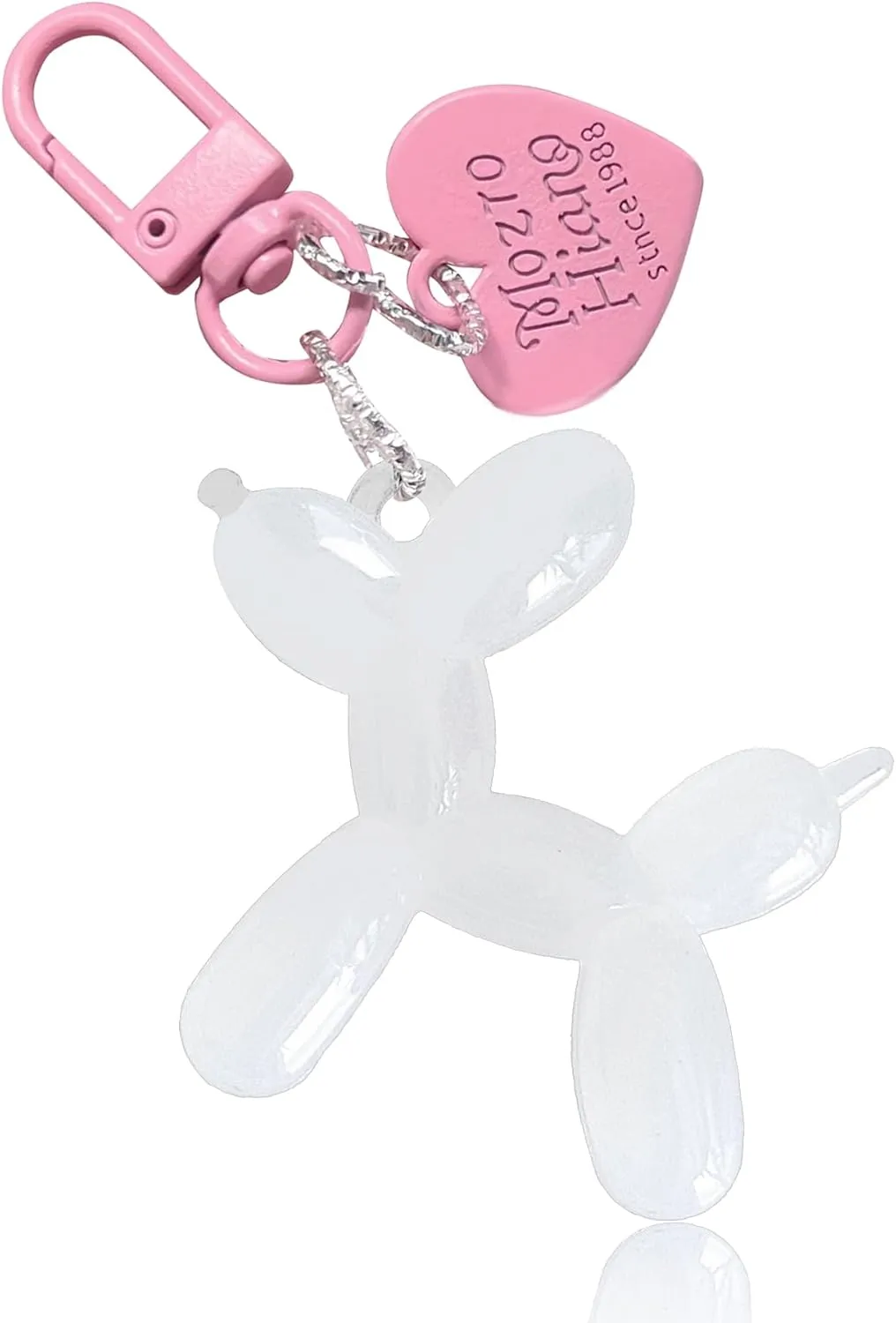Jelly Balloon Dog Charm Keychain for Women and Girls - Cute Charm Accessories for Purse, Handbag, Backpack, Car Keys