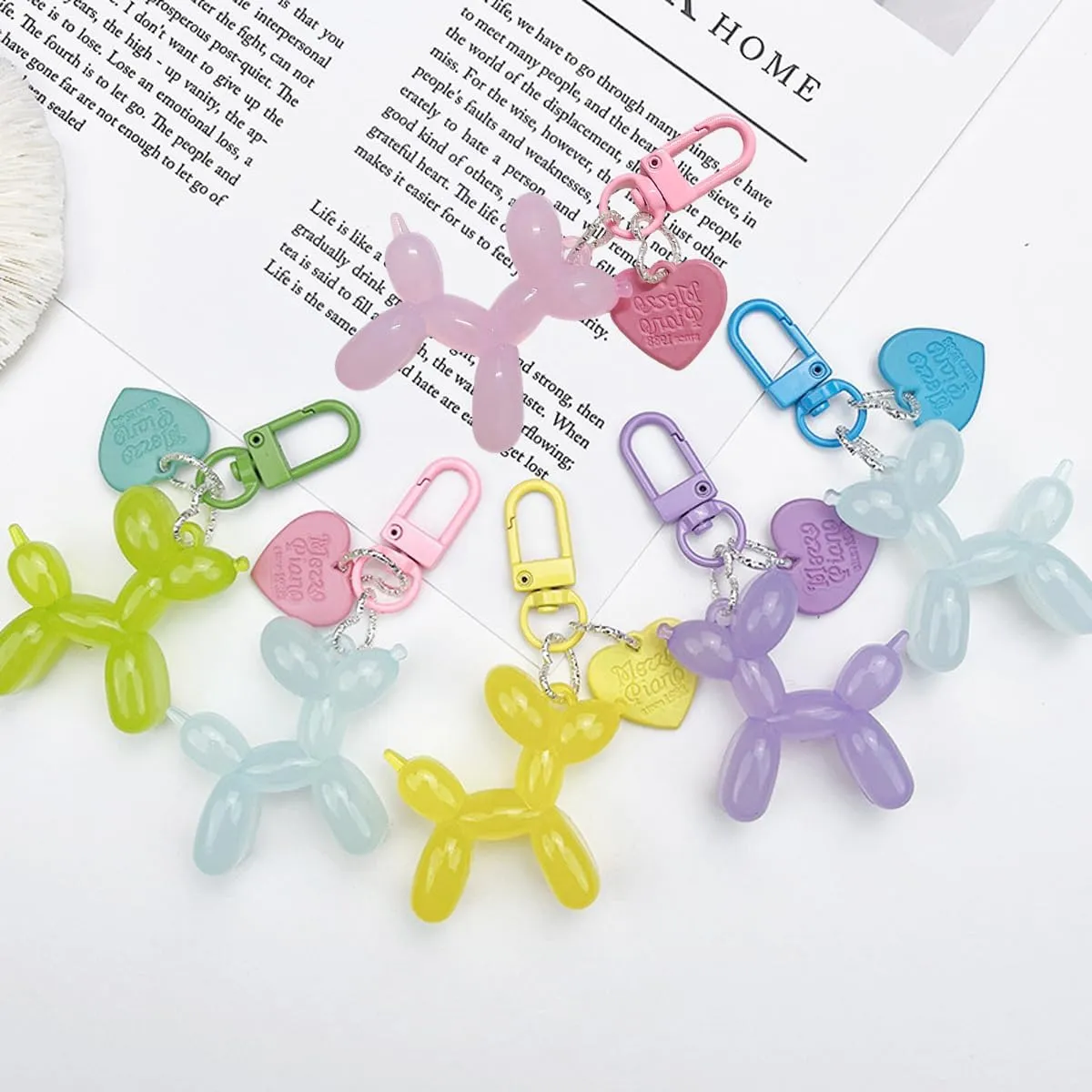 Jelly Balloon Dog Keychain for WomenCar Keys Handbag Purse AccessoriesCute Girls Key Chain