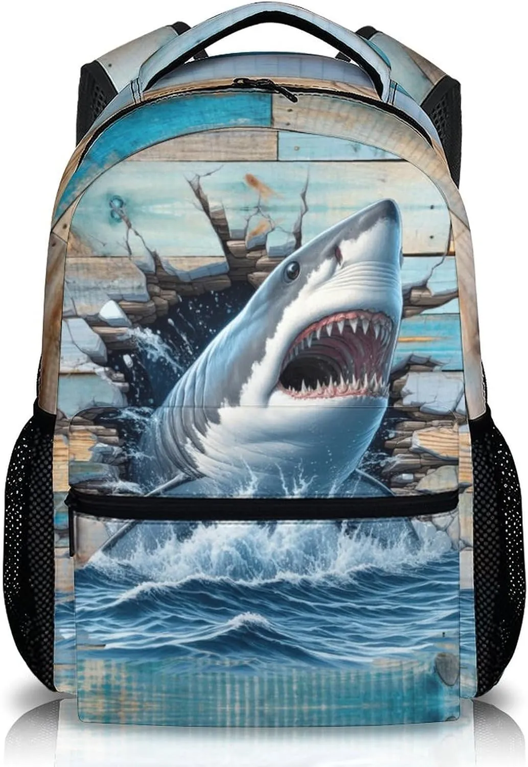 Kids Backpack, Shark Backpacks for Kids 3-8, Shark Theme Gift, Cute 17 Inch Bookbags for Boys Girls, Leisure Bookbag for School Travel Camping Outdoor