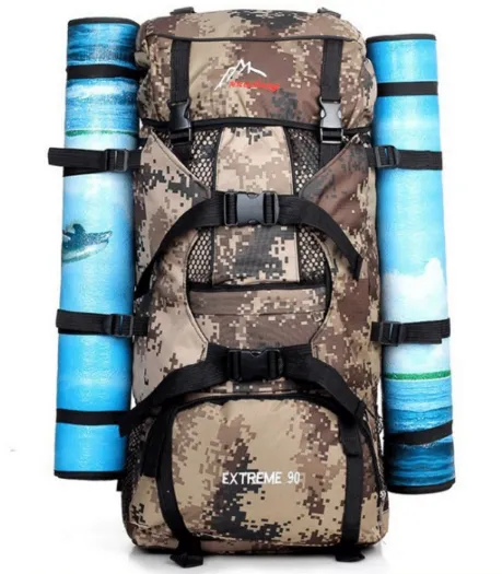 Large Capacity (90 Liters) Multifunction Men's Travel Backpack