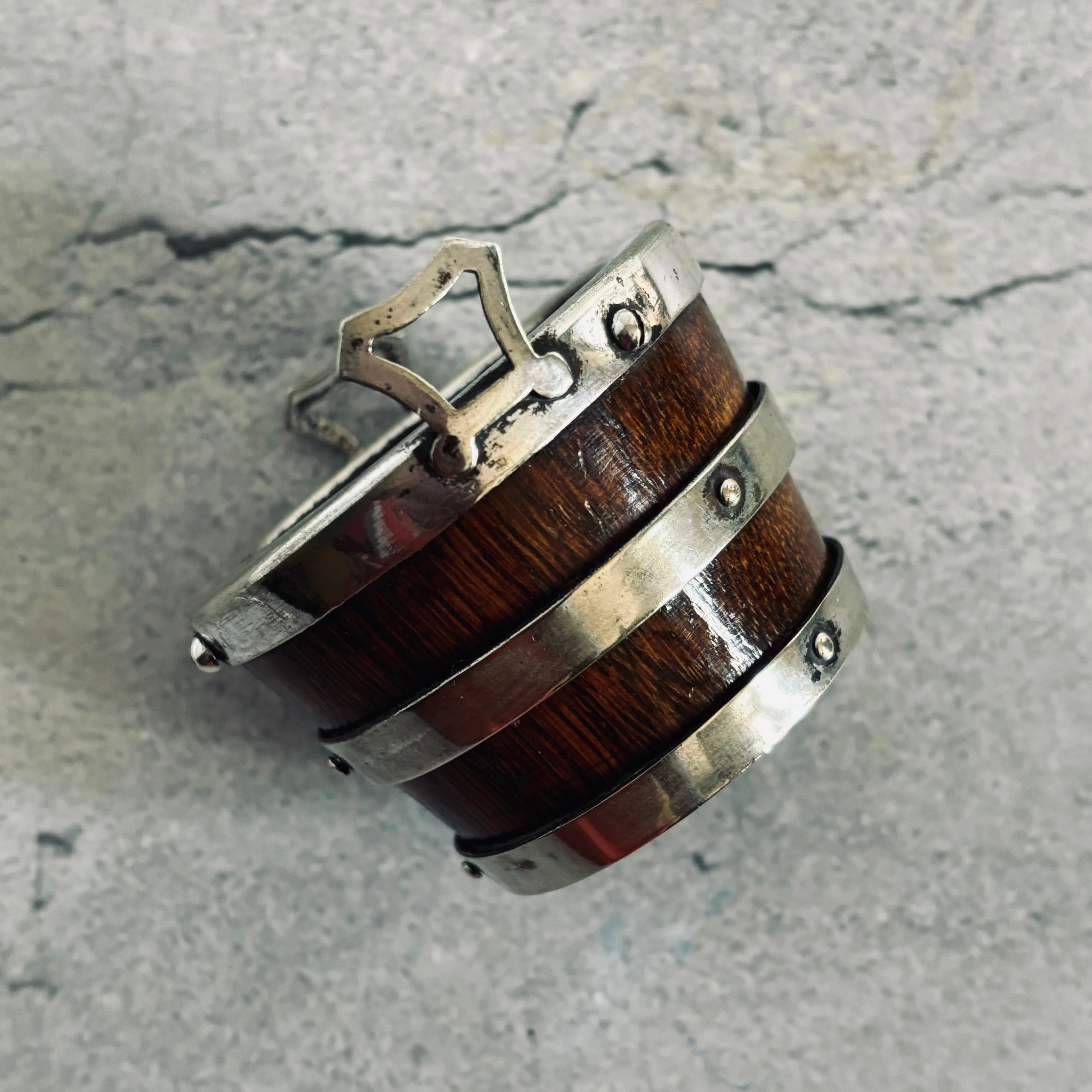 Master Sal - Miniature Wooden and Silver Barrel Tub