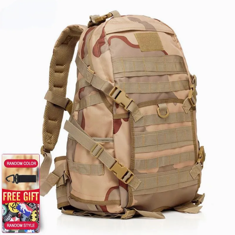 Men's Outdoor Military Tactical Backpack for Trekking, Travel, Camping, Hiking, Hunting - Camouflage Rucksack