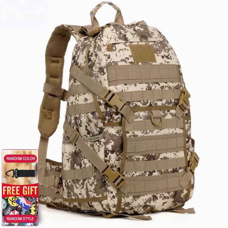Men's Outdoor Military Tactical Backpack for Trekking, Travel, Camping, Hiking, Hunting - Camouflage Rucksack