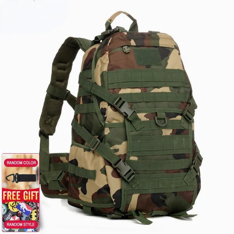 Men's Outdoor Military Tactical Backpack for Trekking, Travel, Camping, Hiking, Hunting - Camouflage Rucksack