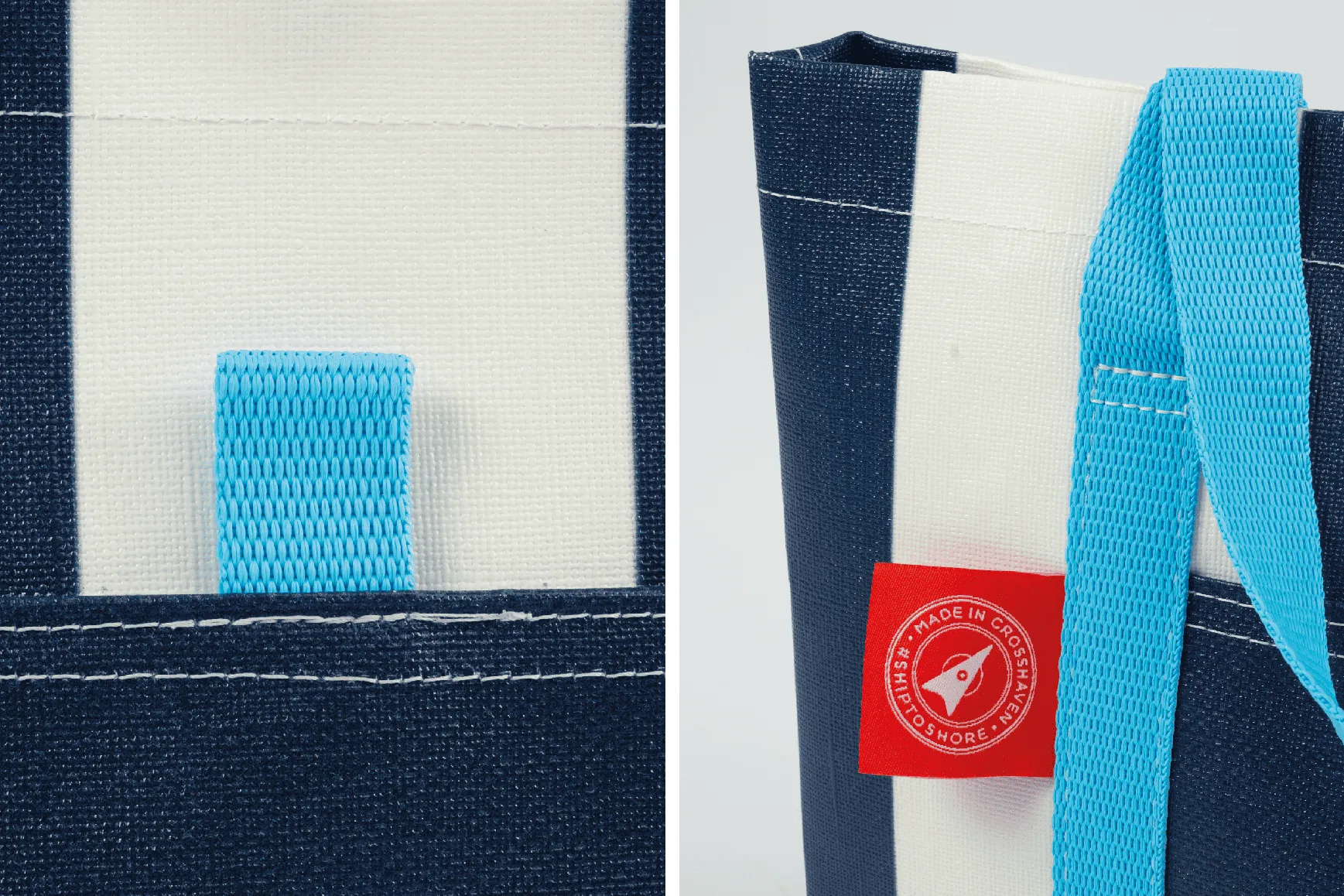 Navy Tote - Classic Stripe