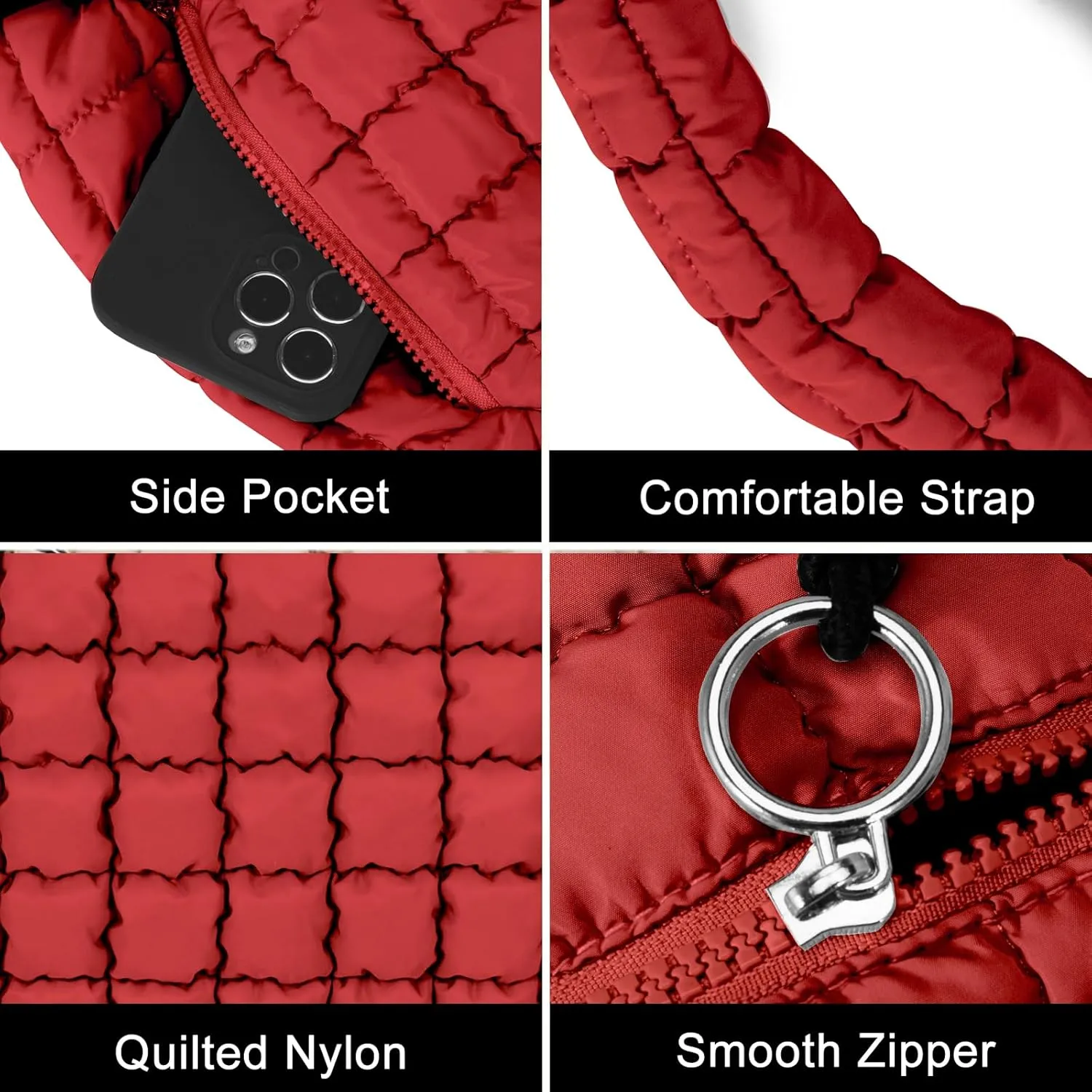Puffer Tote Bag for Women Large Quilted Puffy Lightweight Carryall Crossbody Tote Bag for Women