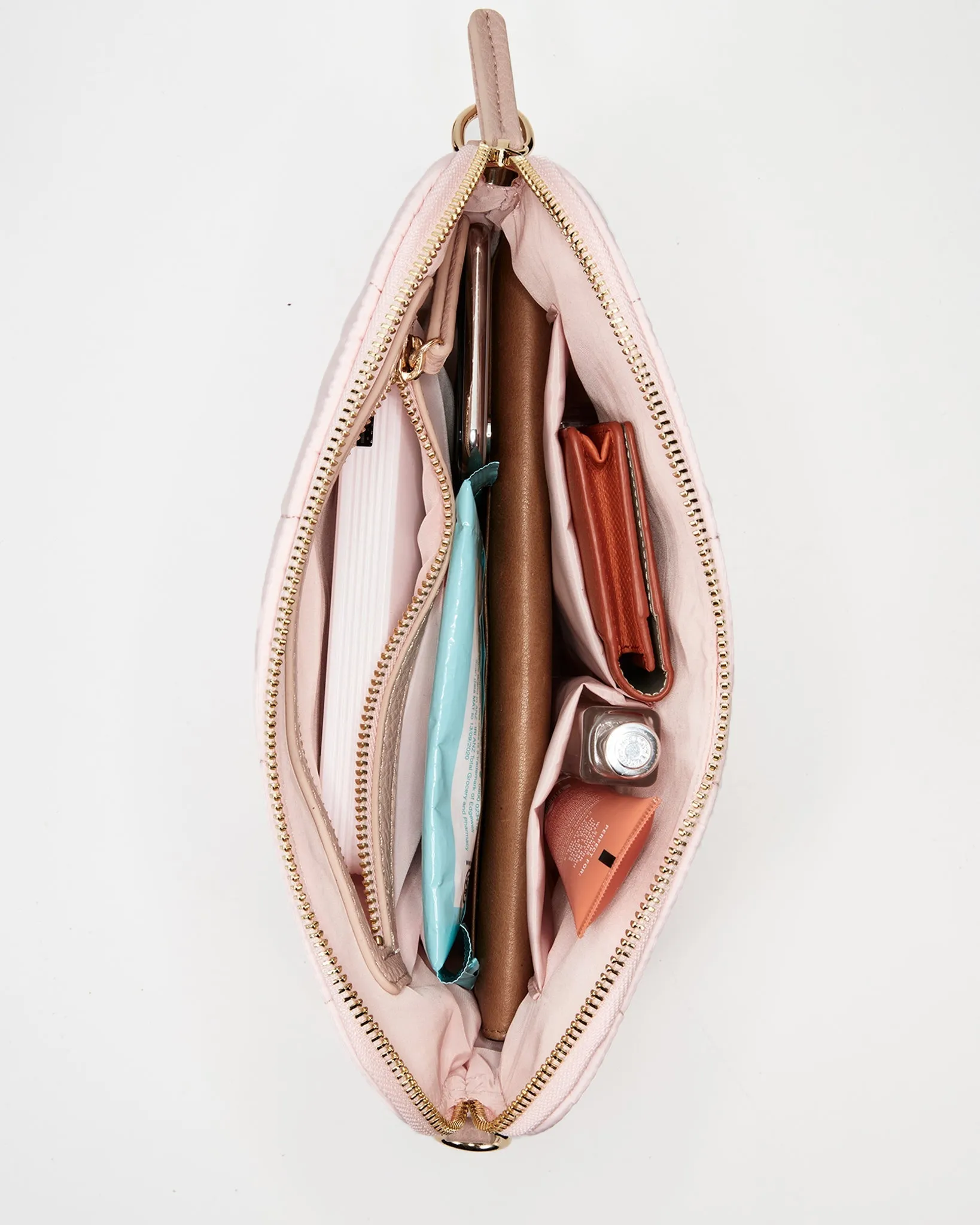Quilted Cross Body Bag - Whisper Pink