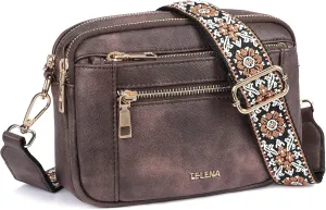 Telena Crossbody Purse for Women Small Crossbody Bags Trendy Vegan Leather with Adjustable Shoulder Strap