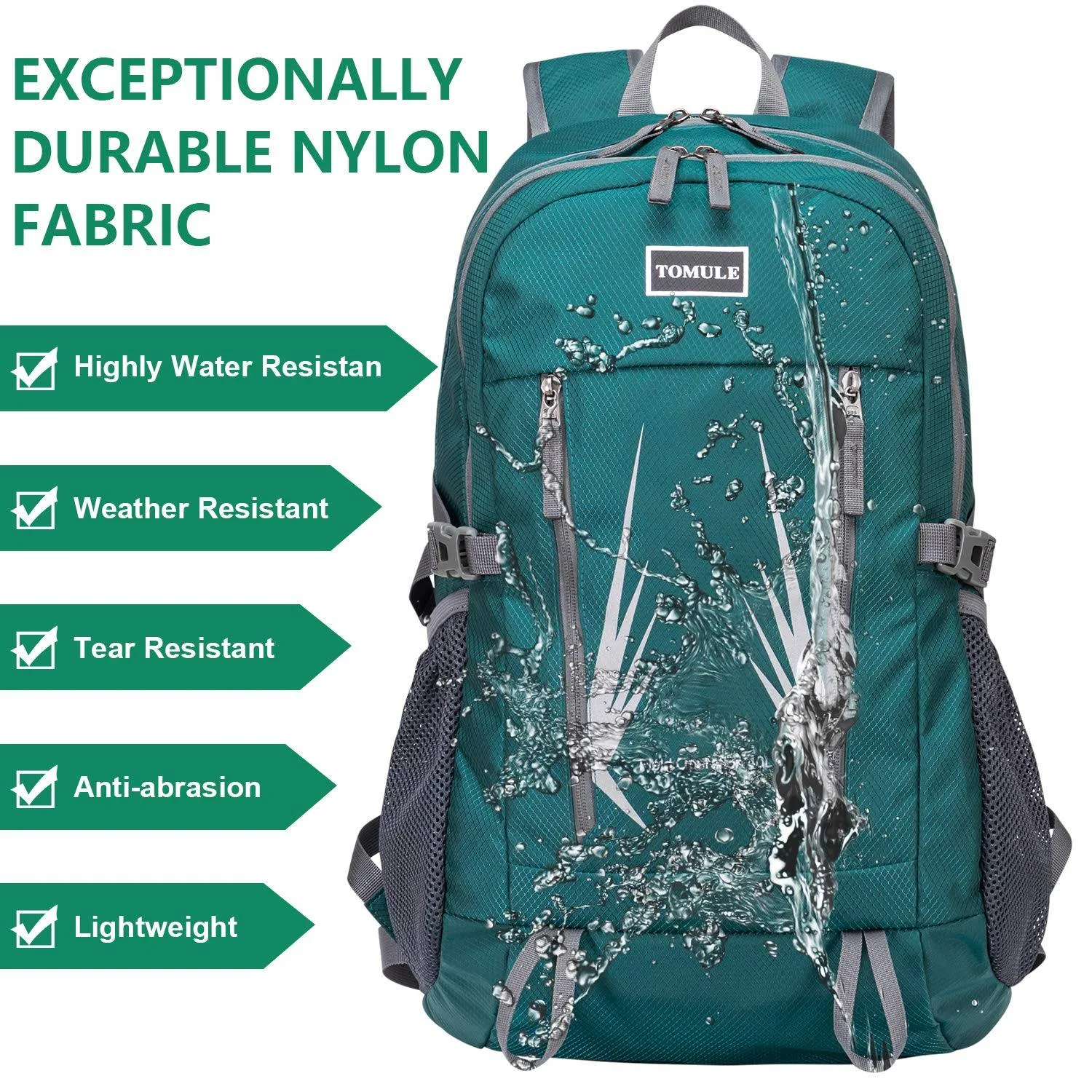 TOMULE Camping Hiking Daypacks, 40L Lightweight Packable Hiking Backpack Travel Backpack for Women Men