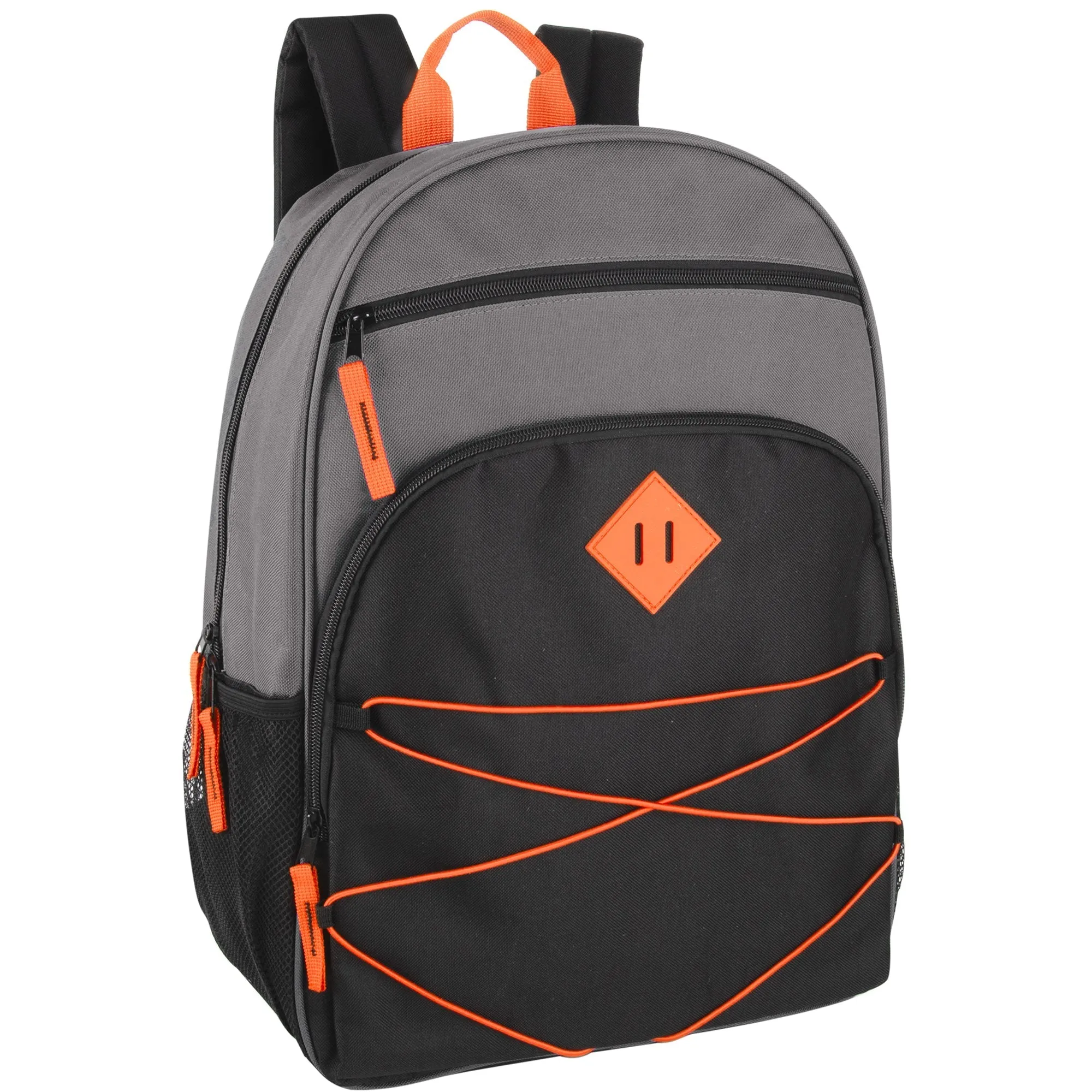 Wholesale 17 Inch Multi Pocket Bungee Backpack - 5 Colors