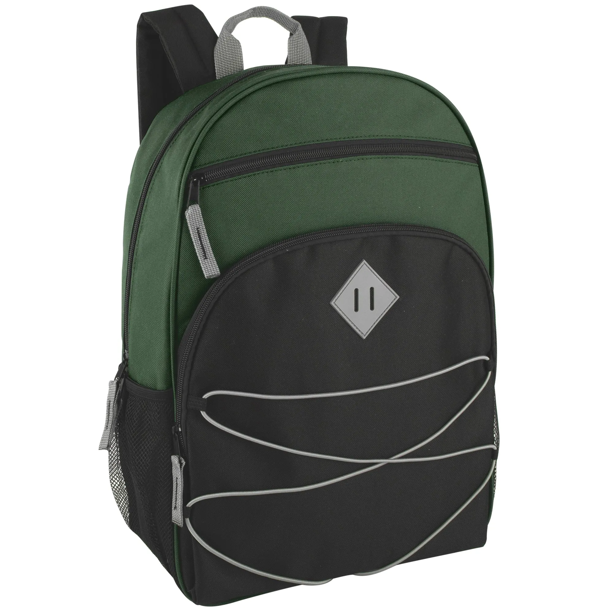 Wholesale 17 Inch Multi Pocket Bungee Backpack - 5 Colors