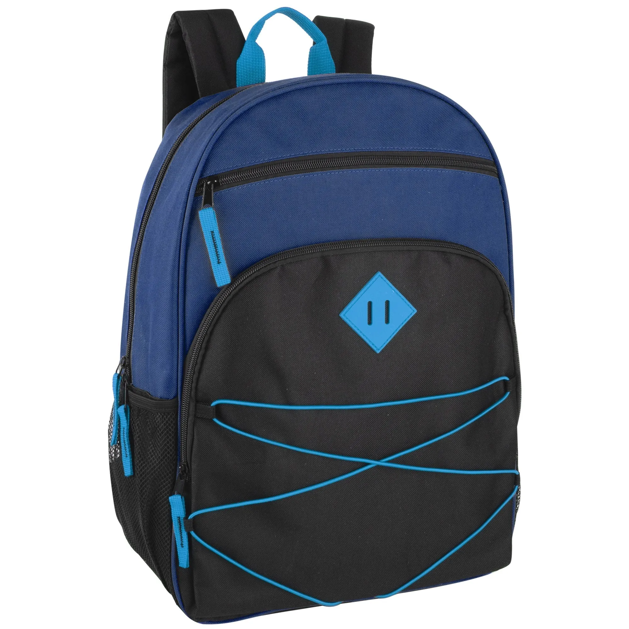 Wholesale 17 Inch Multi Pocket Bungee Backpack - 5 Colors