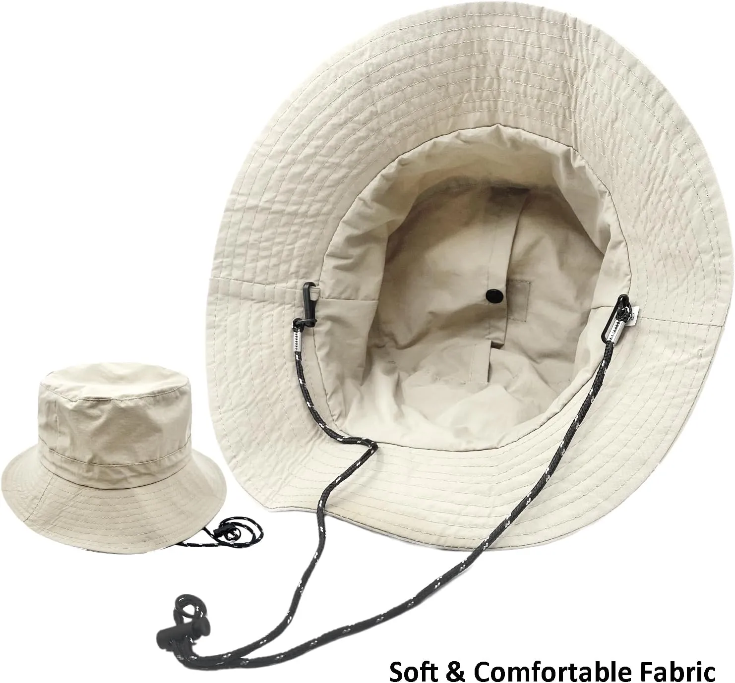 woogwin Waterproof Bucket Rain Hat with Chin Strap Quick Dry Packable Boonie Sun Hat Safari Hat UV Protection